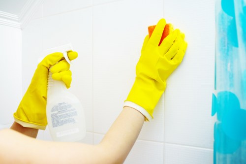 Eco-friendly home cleaners in Bermondsey preparing a tidy apartment