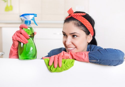 Local office cleaning team in Bermondsey preparing a workplace