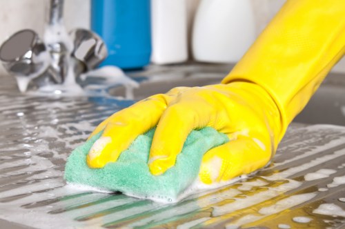 Bermondsey Cleaners team following safe cleaning practices