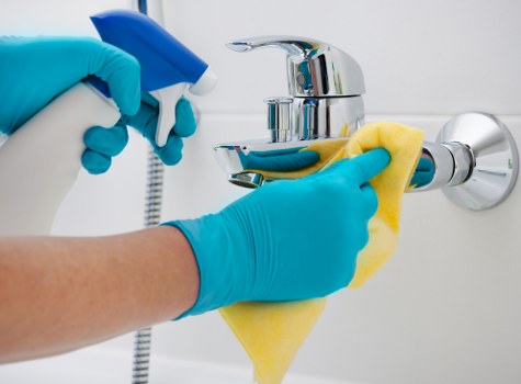 Document showing governing law and compliance terms for cleaning services